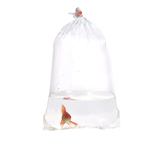 ALFA Fishery Bags Packung mit 100 runden Ecken unten auslaufsicher, transparente Kunststoff-Fischbeutel, Größe 30,5 cm breit für Marine und tropische Fischtransport, 2,25 mil. (30,5 x 45,7 cm) von ALFA FISHERY BAGS