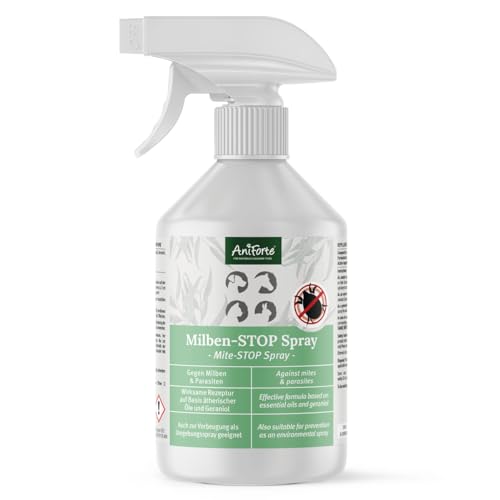 AniForte Milbenspray für Hunde & Pferde 500 ml - Antimilbenspray zur effektiven Abwehr von Insekten, Parasiten & Ungeziefer, Milbenstop & Milbenschutz bei Milbenbefall von AniForte