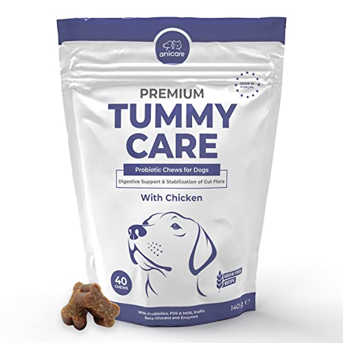 Anicare Premium Tummy Care Chews für Hunde - Mit Pre- & Probiotika, FOS & MOS, Inulin, Beta-Glucanen und wichtigen Enzymen! von Anicare