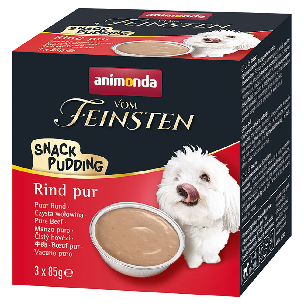 animonda vom Feinsten Adult Snack-Pudding - Sparpaket: 21 x 85 g Rind pur von Animonda Vom Feinsten