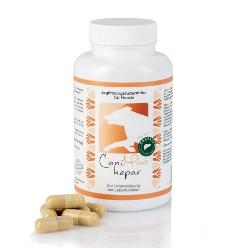 CaniMove Hepar (100 Kapseln) | Unterstützt die Funktion von Leber und Galle | pro Kapsel 200 mg Karaliv, 200 mg Silymarin und 100 mg Cholin | für große und kleine Hunde von CaniMove