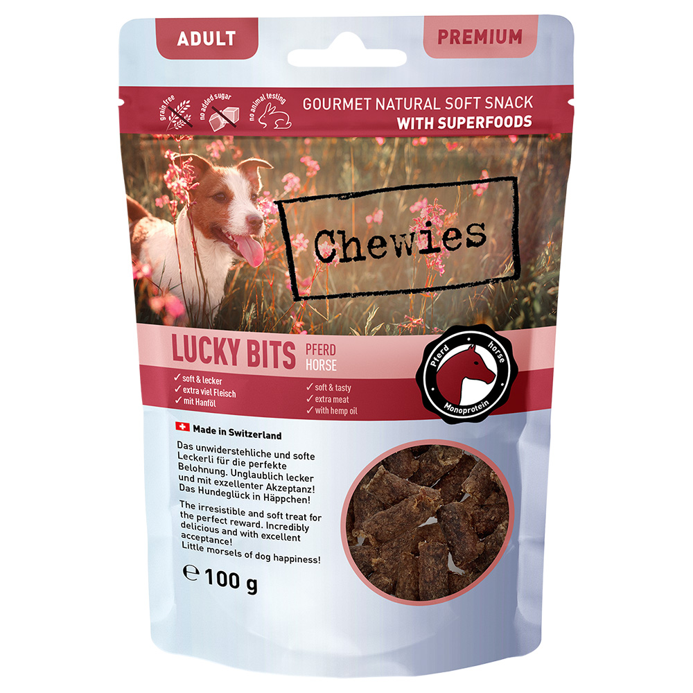 Chewies Lucky Bits Adult - Sparpaket: Pferd 3 x 100 g von Chewies