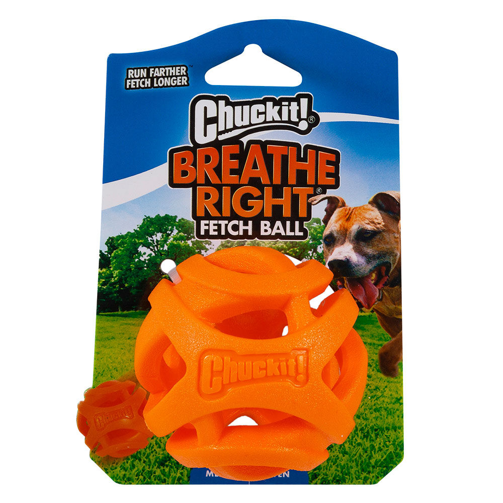 Chuckit! Breathe Right Fetch Ball - 1 Stück, Medium: Ø 6,5 cm von Chuckit!
