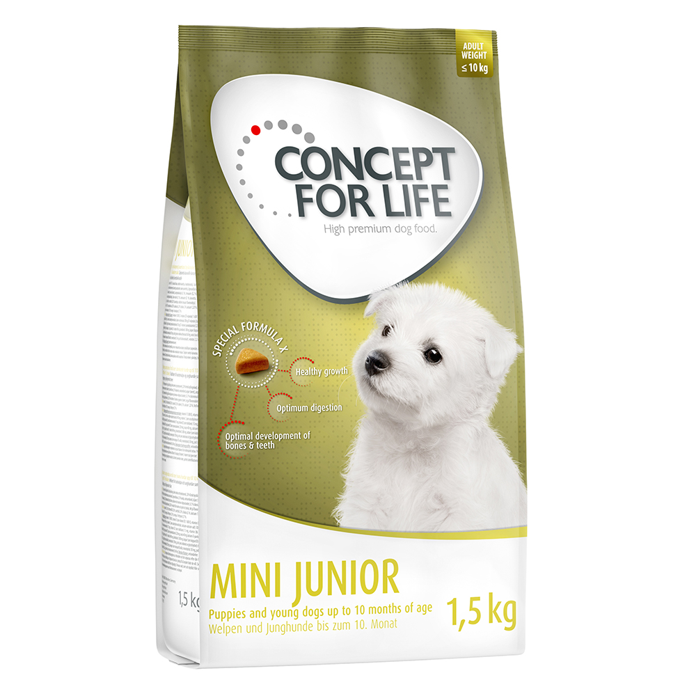 1 kg / 1,5 kg Concept for Life zum Probierpreis! - 1.5 kg Mini Junior von Concept for Life