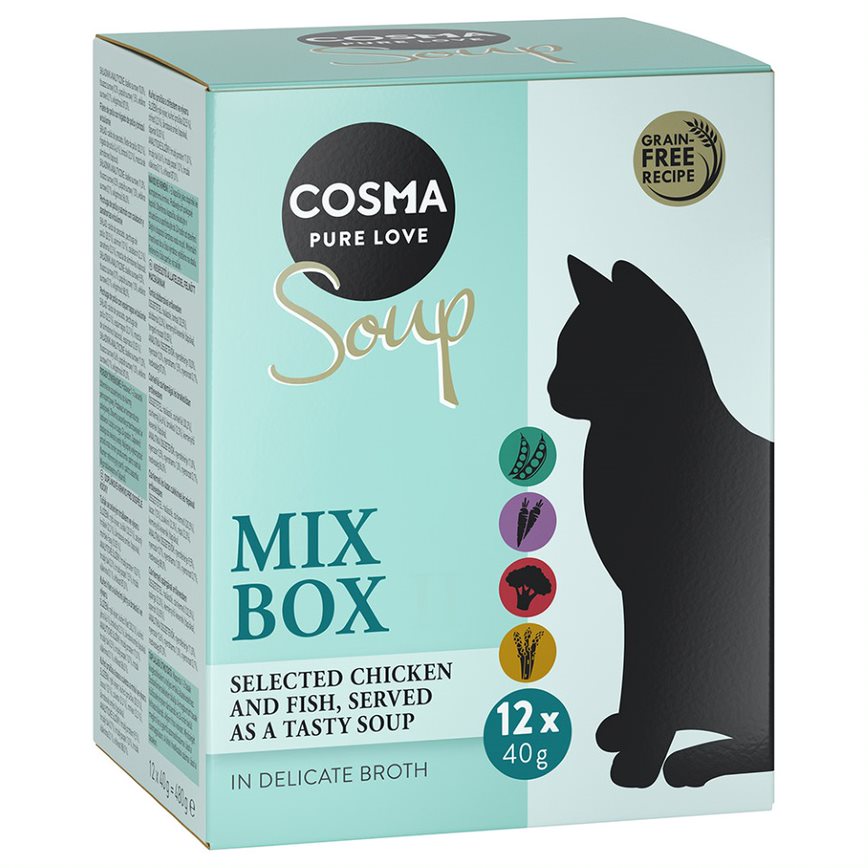 Sparpaket Cosma Soup 48 x 40 g  Mixpaket 2 (4 Sorten) von Cosma