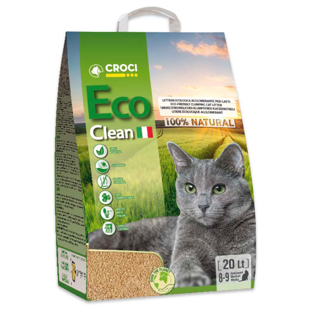 Croci Eco Clean Katzenstreu - Sparpaket: 2 x 20 l (ca. 16,4 kg) von Croci