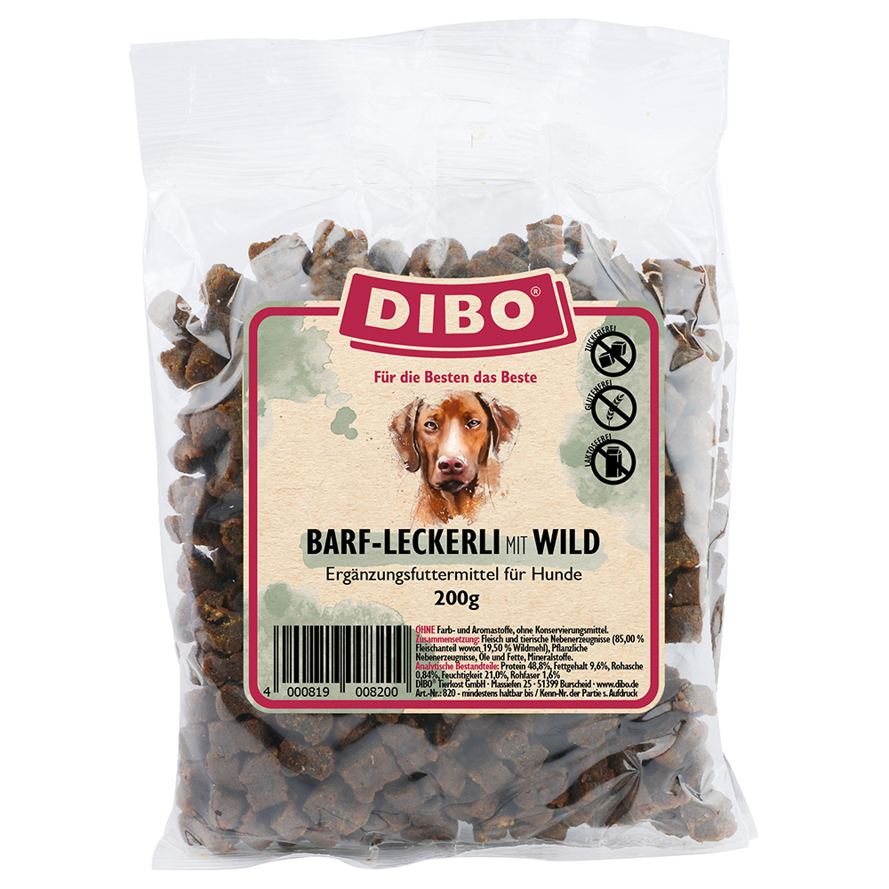 DIBO BARF-Leckerli mit Wild - Sparpaket: 2 x 200 g von DIBO