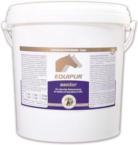 EQUIPUR Senior (Pulver) 5 kg | Mineralfutter für ältere Pferde (Seniorpferde) | organisch gebundene Spurenelemente | von Equipur