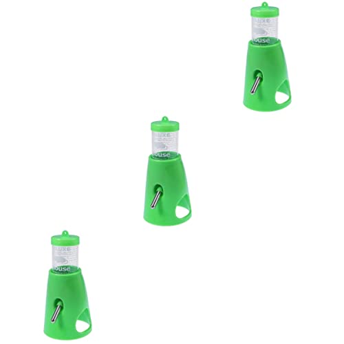 FRCOLOR 3st Trinkflasche Für Hamster Wasserflaschenspender Für Hamster Haustier Hamsterfutter Wasserspender Für Hamster Automatische Zuführung Rennmauskäfig Doppelter Zweck Trinkzubehör von FRCOLOR