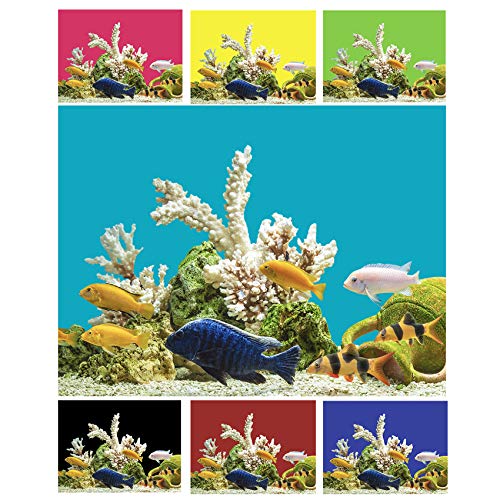 1 Meter Aquarium Terrarium Hintergrundfolie Rückwand Hintergrund Folie Selbstklebend Zuschnitt Einfarbig Poster Zubehör (60 cm, Dunkelrot) von Finest Folia