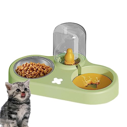 Katzenfutternapf – Futter Kätzchen Automatische Nachfüllschalen – Platzsparender Katzenwassernapf für Kaninchen, Welpen und ehr von Generic