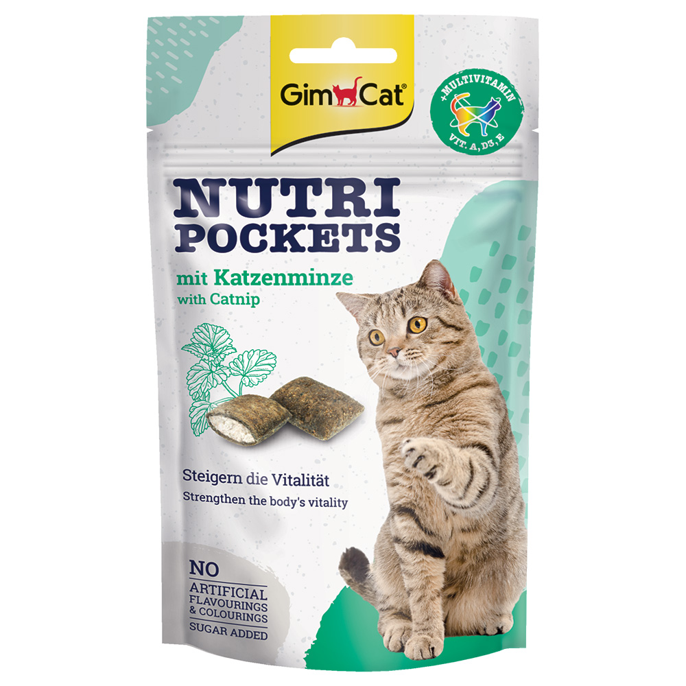 GimCat Nutri Pockets Katzenminze - Sparpaket: 6 x 60 g von Gimcat