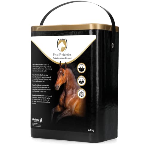 Holland Animal Care Excellent Equi Prebiotics - Fördert die Darmtätigkeit und REGT den Appetit an - Geeignet für Pferde - 2,5kg von Holland Animal Care