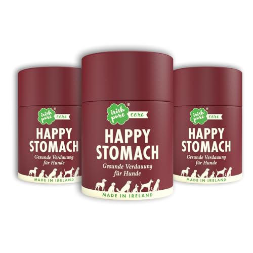 Irish Pure Happy Stomach Verdauungssnacks für Hunde | 3 x 300g Dose | Probiotika als Leckerli | Darmflora beim Hund stärken | verbesserte Verdauung & Immunsystem | Magenproblemen | 100% Natürlich von Irish Pure