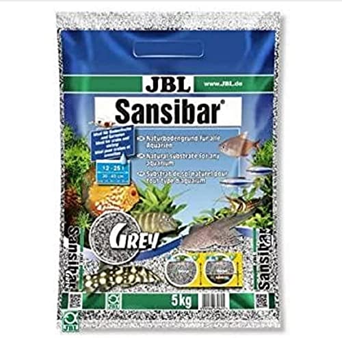 JBL Bodengrund Grau für Süß- und Meerwasser Aquarien, Sansibar Grey 5 kg, 67062 von JBL