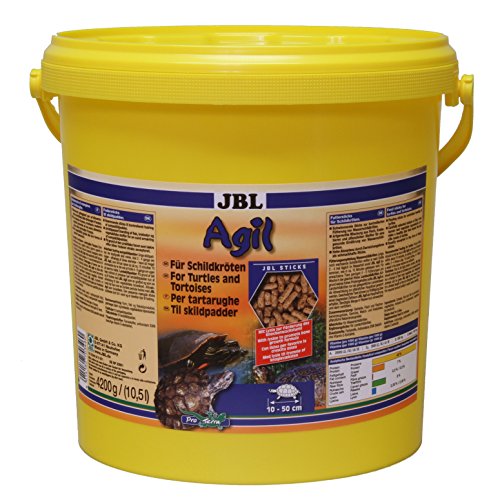 JBL Hauptfutter für Wasserschildkröten von 10-50 cm, Futtersticks, Agil, 70346, 1er Pack (1 x 10.5 l) von JBL