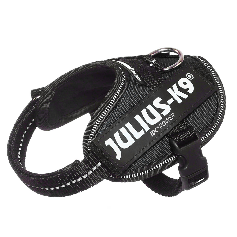 JULIUS-K9 IDC®-Powergeschirr - schwarz - Größe Baby 2: Brustumfang 33 - 45 cm von Julius-K9