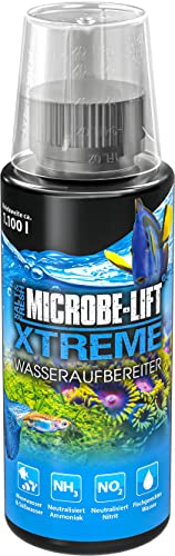 MICROBE-LIFT Xtreme - 118 ml - Wasseraufbereiter neutralisiert schädliche Stoffe in Meer- & Süßwasseraquarien, sorgt für fischgerechtes Wasser, entfernt Chlor & Schwermetalle von MICROBE-LIFT