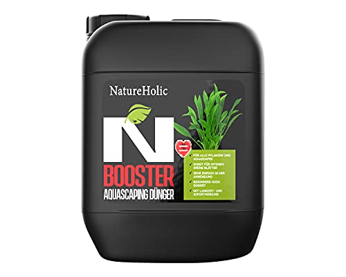 NatureHolic - N Booster - I Flüssigdünger für Aquarien I Stickstoffdünger I wichtig fürs Pflanzenwachstum I für strahlende Blattfarben I Sofortwirkung I 5000 ml von NatureHolic