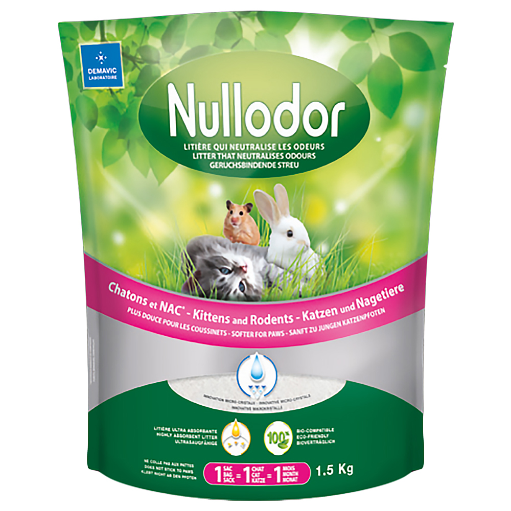 Nullodor Silikatstreu für Katzen und Kleintiere - Sparpaket 2 x 1,5 kg von Nullodor