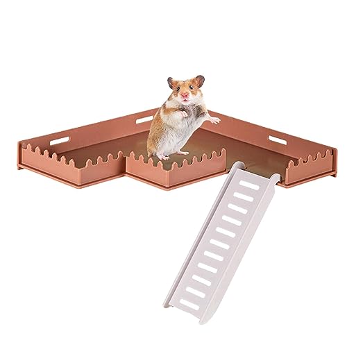 Hamster-Plattform mit Leiter, sicheres PVC-Spielstudio mit Leiter, Haustierbedarf, Kleintier-Lebensraum, Dekoration für Hamster, Igel, Eichhörnchen, Rennmäuse, Chinchillas, Papageien, Streifenhörnchen von PHASZ