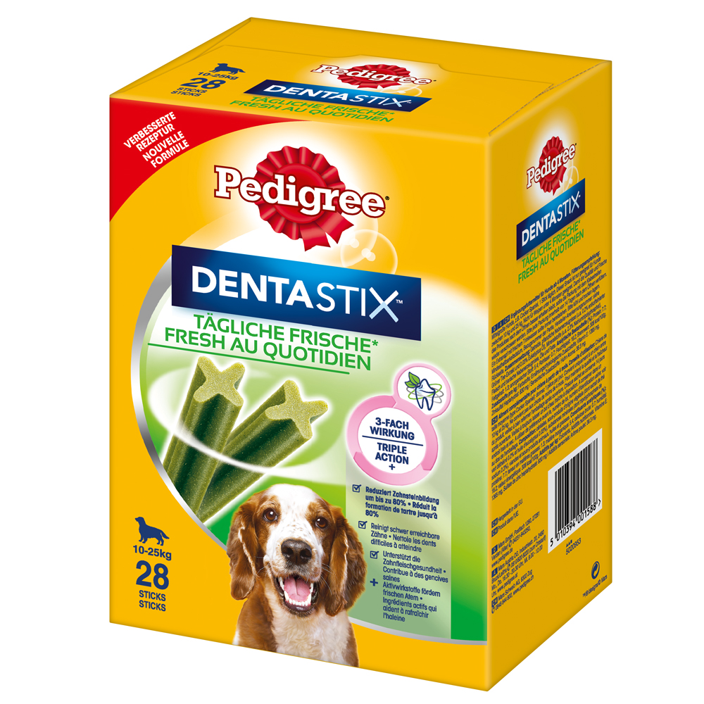 112 x Pedigree Dentastix Tägliche Zahnpflege/ Fresh Tägliche Frische - Fresh - für mittelgroße Hunde (10-25 kg) von Pedigree