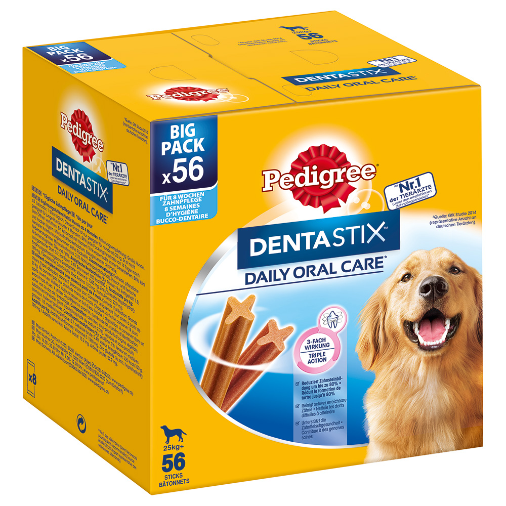 Zahnpflege Snack: Pedigree Dentastix für große Hunde (>25 kg) - Multipack (112 Stück) von Pedigree