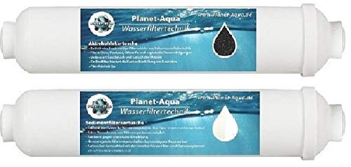 Planet-Aqua Filter Set Ersatzfilter Patronen - Sedimentfilter & Aktivkohlefilter Wasserfilter Osmoseanlage Umkehrosemose OsmoseTrinkwasser Kartusche Aquariumfilter von Planet-Aqua