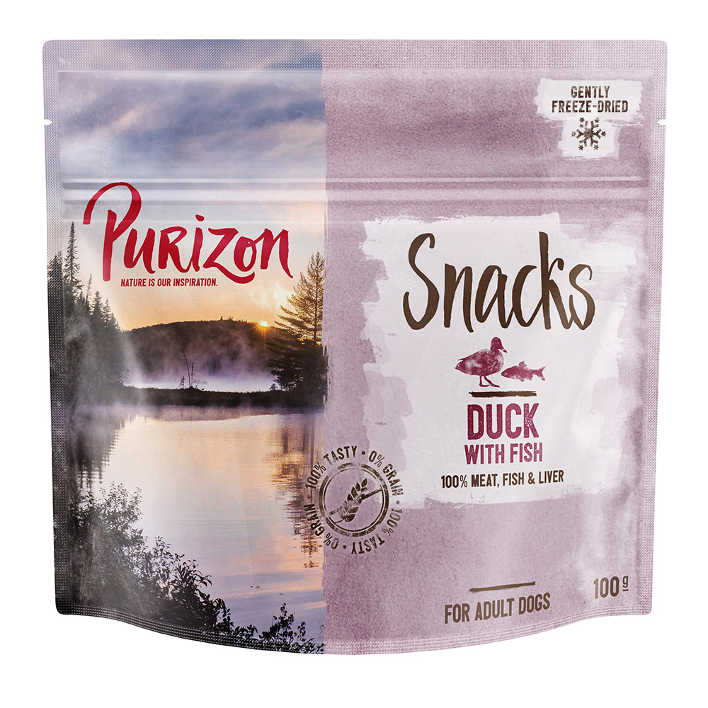 Purizon Snack Sparpaket 3 x 100 g - Ente mit Fisch von Purizon