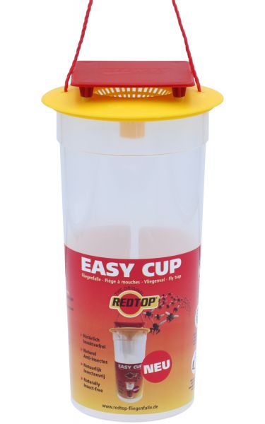 RedTop® Fliegenfalle EASY CUP 750ml, wiederverwendbar, Fliegenabweh... von RedTop
