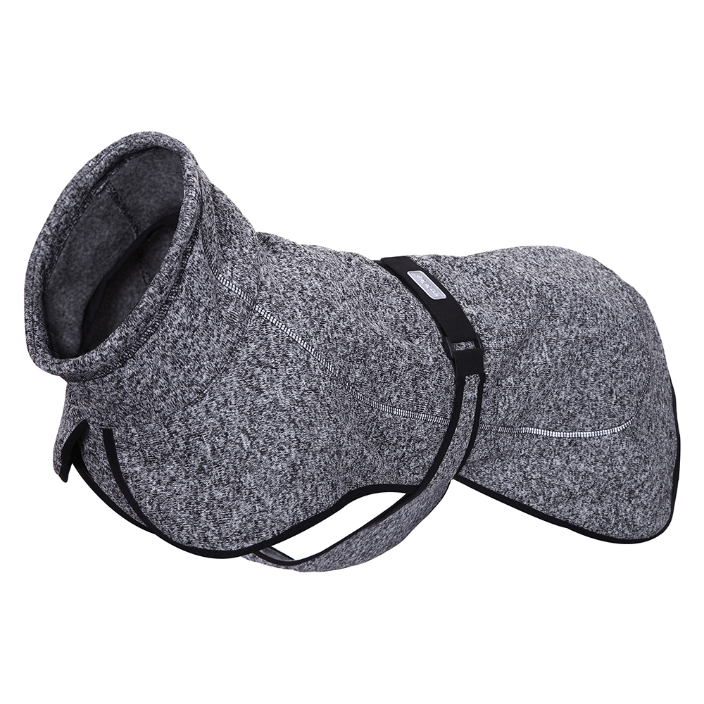 Rukka® Comfy Strickjacke, grau / schwarz - ca. 50,5 cm Rückenlänge (Größe 50) von Rukka Pets