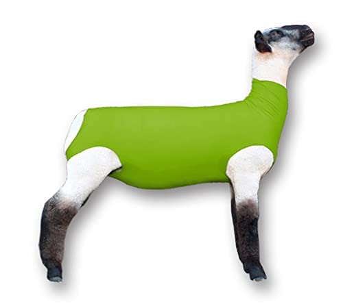 Show Pro Neongrüne Spandex-Lammröhre für Show Schafe & Lamm – Show Viehbedarf: Schaf-Abdeckungen & Decken (groß) von Show Pro