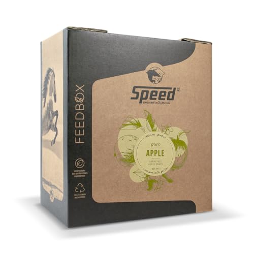 Speed Delicious speedies Pure Apple FEEDBOX, 8 kg, Leckerli mit Apfel Geschmack, leckeres und getreidefreies Ergänzungsfutter für Pferde von Speed horsecare with passion EST. 1963