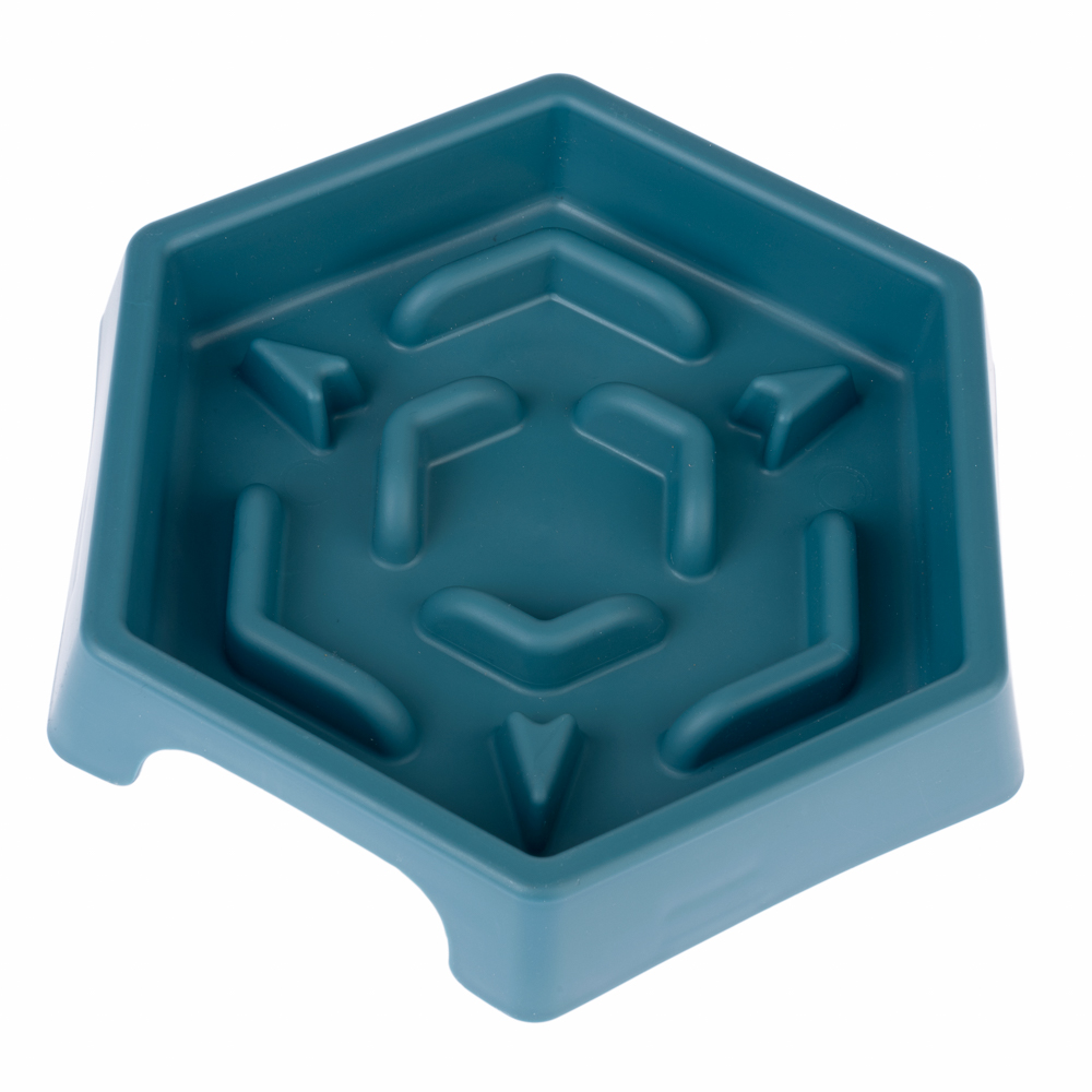 TIAKI Slow Feeder Blue Hexagon - 450 ml von TIAKI