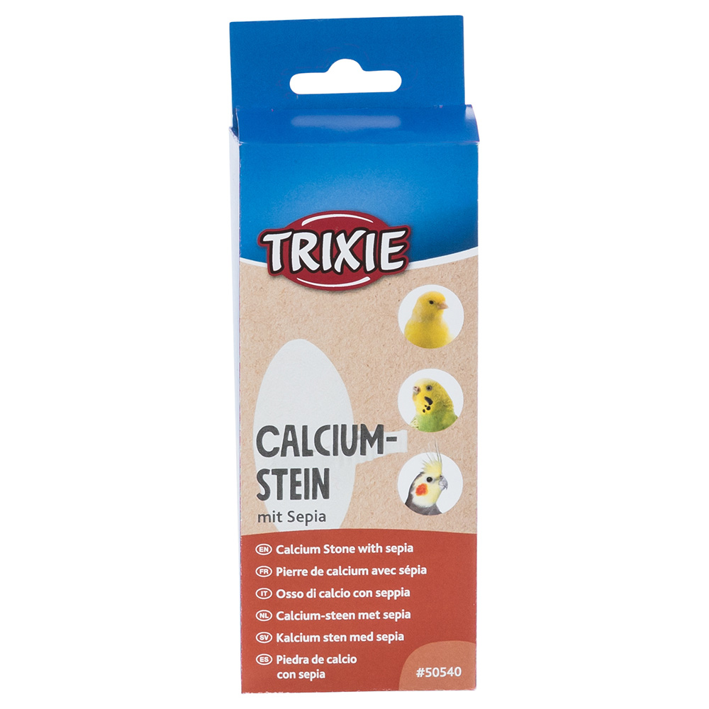 Trixie Sepia Calcium-Stein mit Halter - 1 Stück (ca. 40 g) von TRIXIE