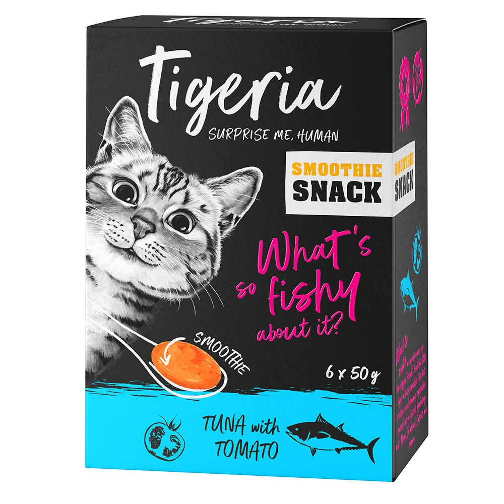 Tigeria Smoothie Snack 6 x 50 g - Thunfisch mit Tomate von Tigeria