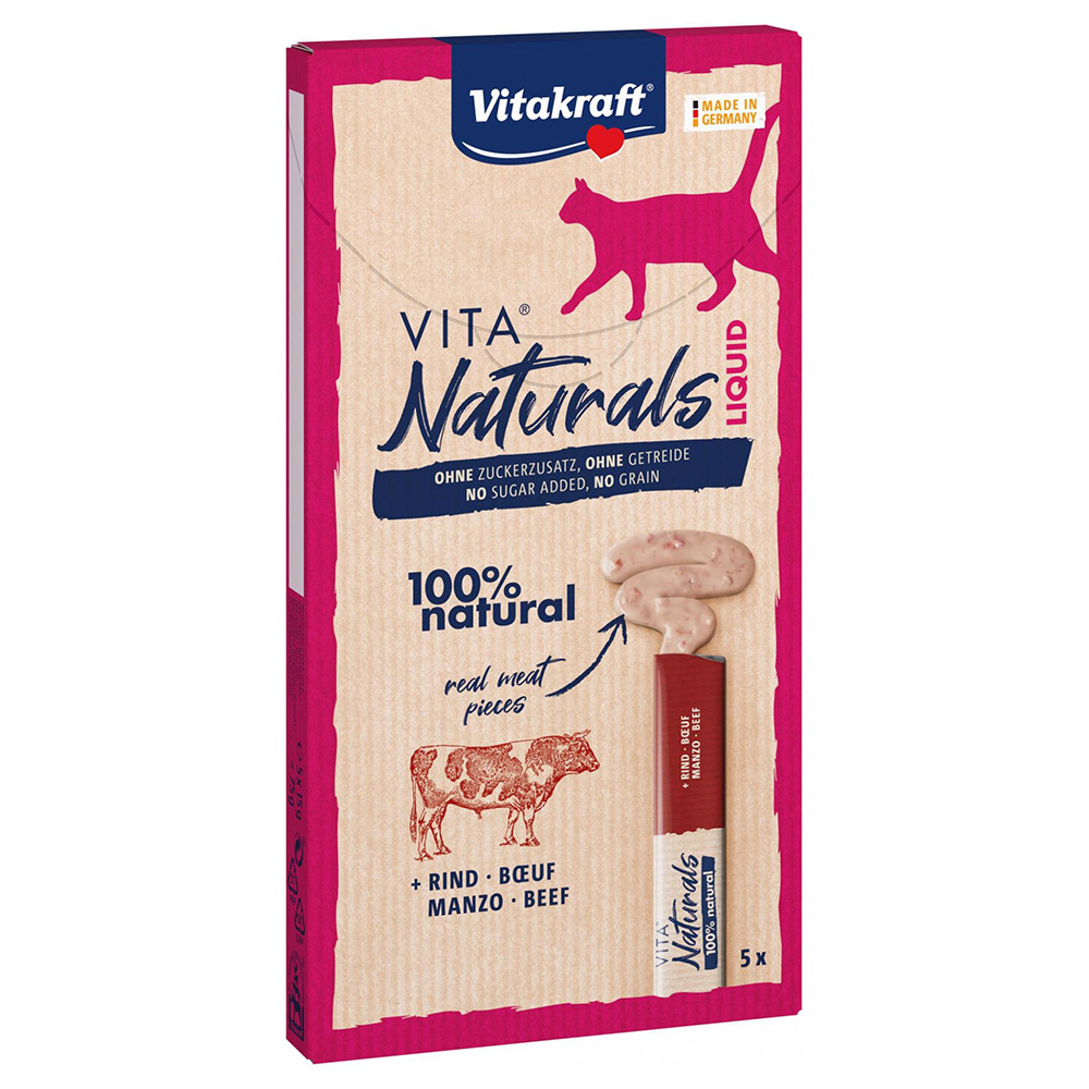Vitakraft Vita Naturals Liquid-Snack Rind - Sparpaket 20 x 15 g von Vitakraft