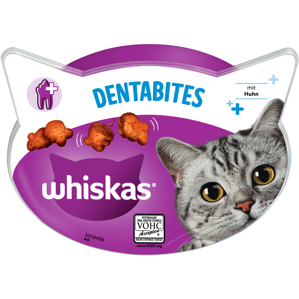 Sparpaket Whiskas Snacks - Dentabites mit Huhn (8 x 40 g) von Whiskas