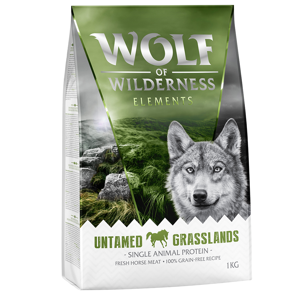 2 x 1 kg Wolf of Wilderness Trockenfutter zum Sonderpreis! - Untamed Grasslands - Pferd (Monoprotein) von Wolf of Wilderness