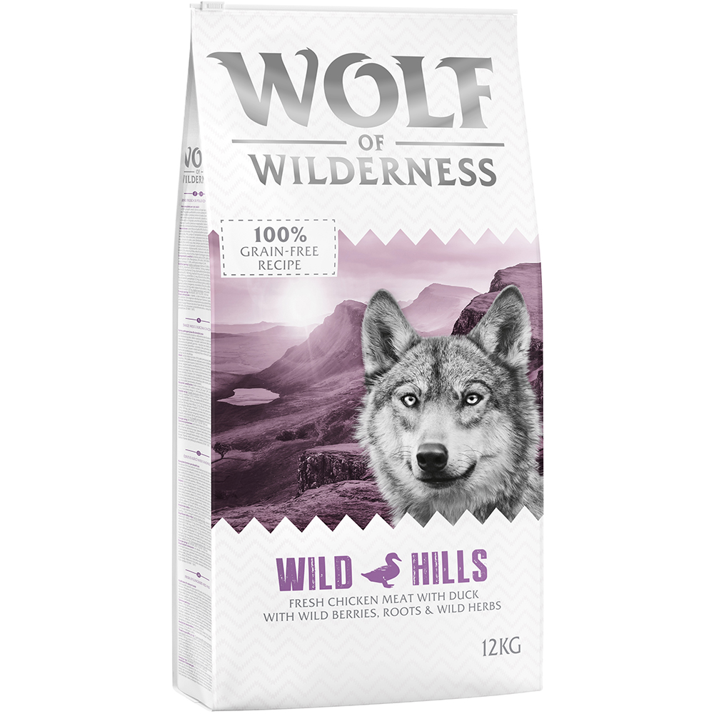 2 x 12 kg Wolf of Wilderness Trockenfutter - getreidefrei - Wild Hills - Ente von Wolf of Wilderness