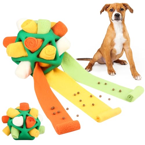 Yasdyri Schnüffelball für Hunde Waschbar Schnüffelspielzeug für Hunde Interaktive Hundespielzeug Ball Intelligenzspielzeug für Hunde Ball für Mittlere und Kleine (grün) von Yasdyri