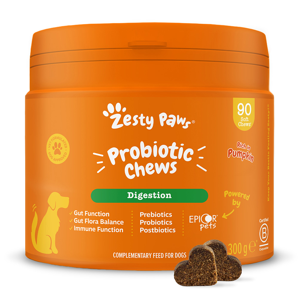Zesty Paws Probiotic Chews Kürbis - 90 Kautabletten von Zesty Paws