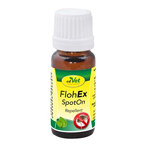 cdVet FlohEx SpotOn rein pflanzliches Flohmittel 10 ml - natürlicher Flohschutz ohne Chemie für Hunde, Katzen und alle Wirbeltiere von cdVet