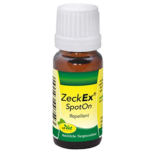 cdVet ZeckEx SpotOn rein pflanzliches Zeckenmittel 10 ml - natürlicher Zeckenschutz ohne Chemie für Hunde, Katzen und alle Wirbeltiere, 754 von cdVet