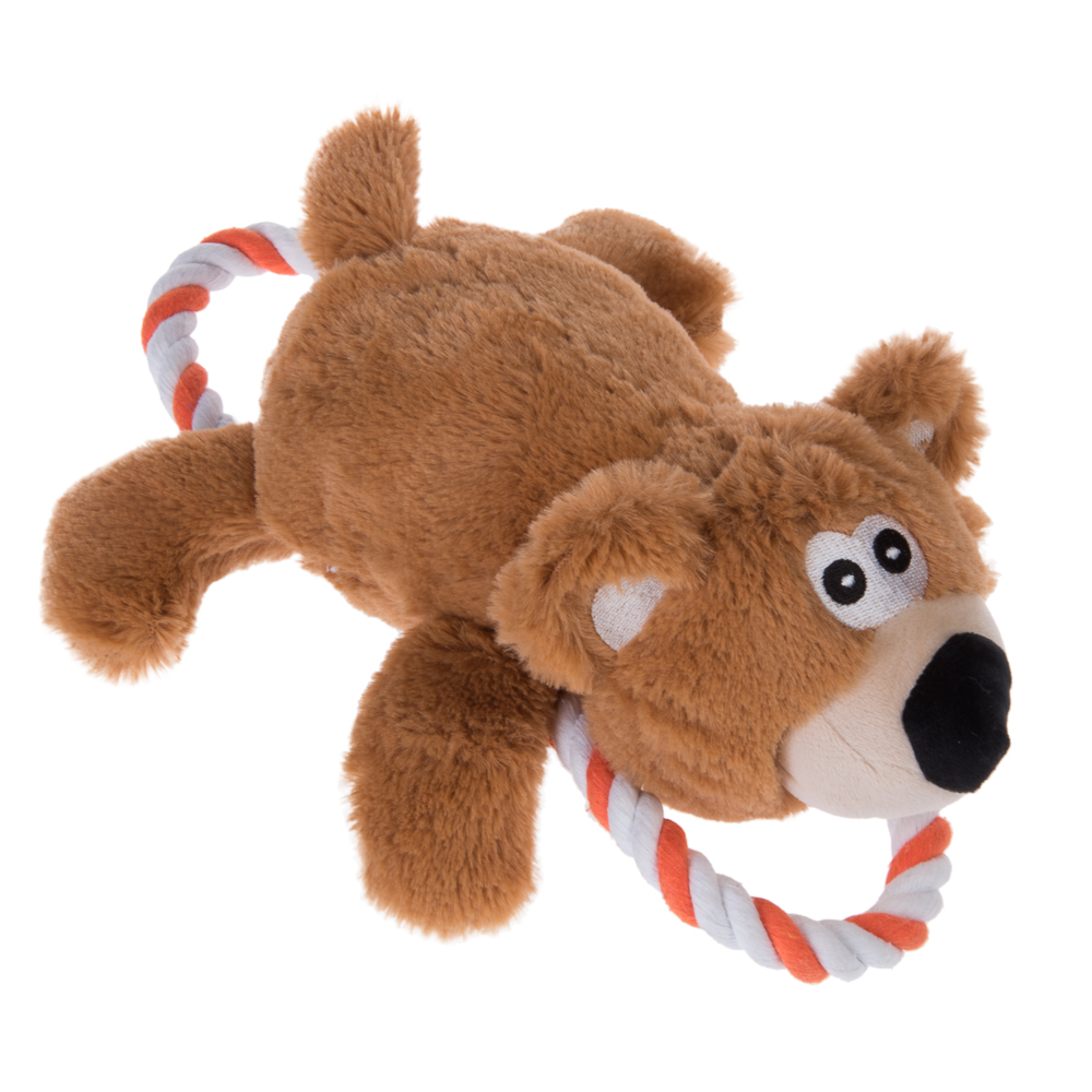 Hundespielzeug Bär mit Tau - 2 Stück im Sparset von zooplus Exclusive