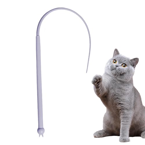 Cat Stick Toy, Cat Toy Wand - Cat Interactive Silicone Tail Teaser Stick | Safe and Fun Interactive Cat Toys for Home, Park, Garden, Outdoor von ノーブランド品