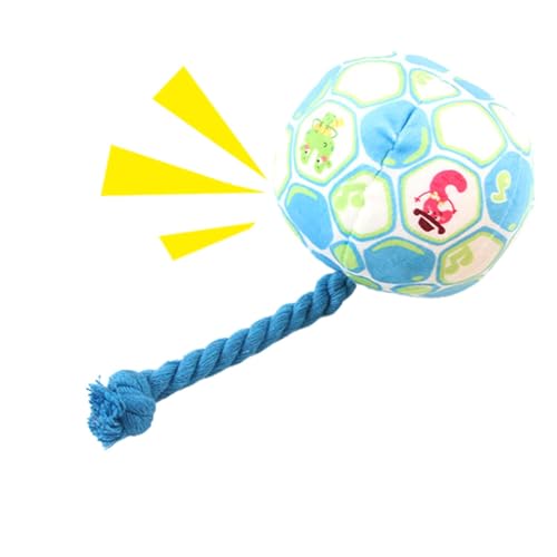 Dog Disc Ball, Dog Soccer Ball - Dog Disc Ball Soft Elastic Dog Ball for Outdoor Play - Soft and Gentle Couscous Ball, Dog Ball with Cotton Rope, for Large Dogs, Indoor, Home, Birthday, Interactive von ノーブランド品