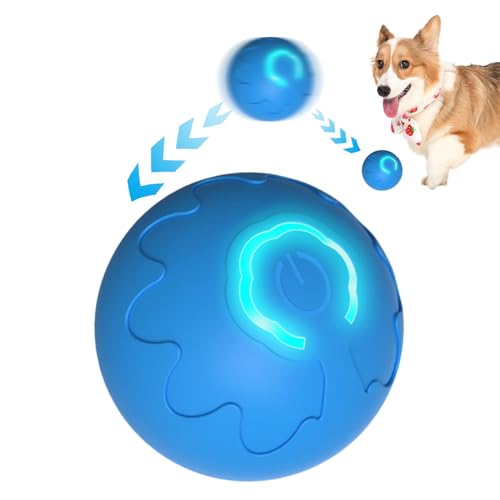 Elektronisches Hundeballspielzeug Interaktiver Hundeball, Automatisch Bewegliches Hundeballspielzeug USB Wiederaufladbar Elektronisches Ballspielzeug für Katzen, Hunde, Haustiere, Kauen, Bewegung, von ノーブランド品