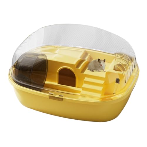 Großer Hamsterkäfig Zwerghamsterkäfig | Zwerghamsterkäfig Klar Groß Acryl Käfig Inklusive Kleintier-Lebensraum Wasserflasche Spinner Köderablage Hamsterhöhle für Haustierhamster Ratten Maus von ノーブランド品