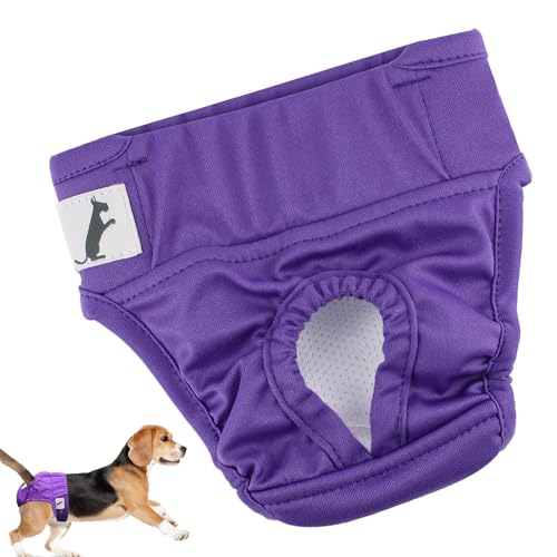 Hunde-Sanitär-Shorts, waschbare Hundewindeln, Welpen- und Hundewindeln, wiederverwendbar, auslaufsicher, waschbar, verstellbare Größe, atmungsaktiv, Anti-Belästigungshose für Estrus-Hunde von ノーブランド品